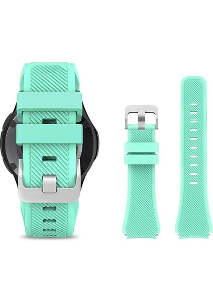 Amazfit Gtr Uyumlu Kordon Silikon Çizgili Esnek Spor Kayış, Turkuaz fırsatları