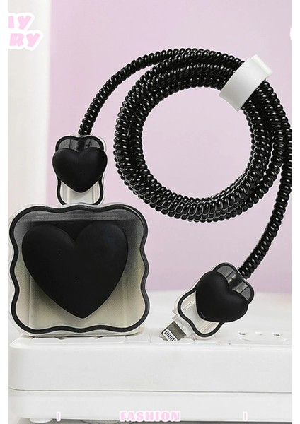 Apple iPhone 18W/20W Uyumlu Şarj Aleti Kılıfı, Şarj Kablosu Örme Aparatı