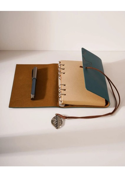Mr Deri Kraft Kağıtlı Defter ve Kalem Seti Hediye Seti Özel Tasarım