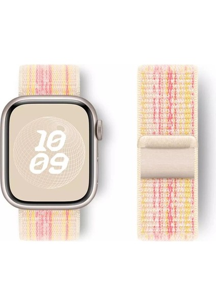 Apple Watch 2/3/Ultra Uyumlu Kordon Hasır Örgü Spor Nike Kayış, Pembe fiyatları