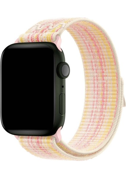 Apple Watch 2/3/Ultra Uyumlu Kordon Hasır Örgü Spor Nike Kayış, Pembe fırsatları
