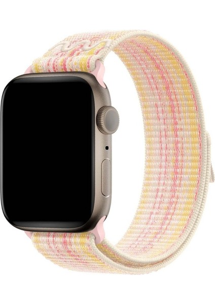 Apple Watch 2/3/Ultra Uyumlu Kordon Hasır Örgü Spor Nike Kayış, Pembe indirimleri