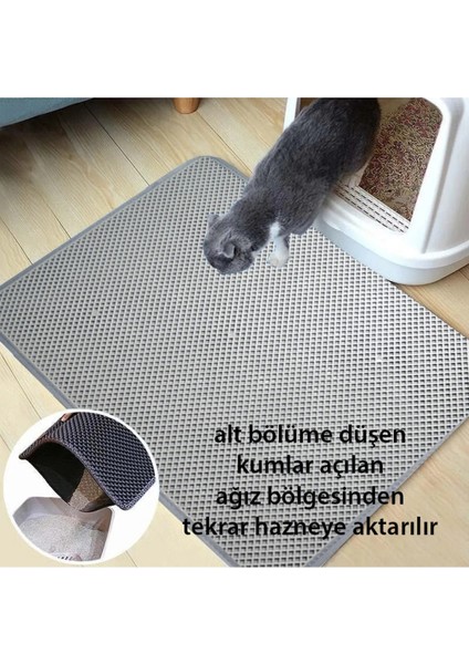 Elekli Kedi Paspası 45X62 cm Sert Plastik