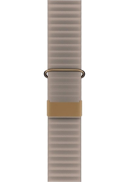 Apple Watch 2/3/4/5/6/7/8 Se 38-40-Uyumlu Kordon Deri Mıknatıslı Metal Tokalı Kayış, Krem fırsatları