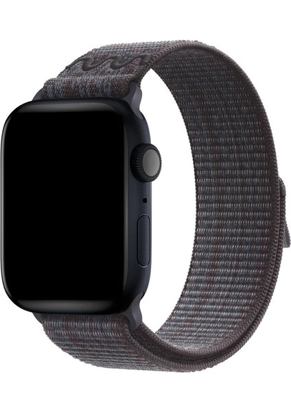 Apple Watch 2/3/Ultra Uyumlu Kordon Hasır Örgü Spor Nike Kayış, Siyah