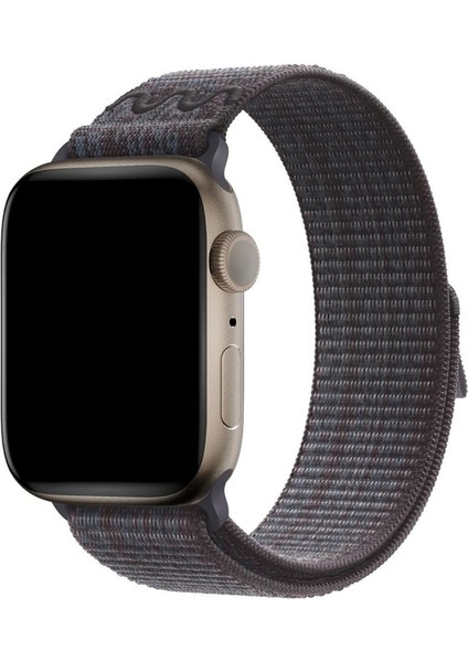 Apple Watch 2/3/Ultra Uyumlu Kordon Hasır Örgü Spor Nike Kayış, Siyah