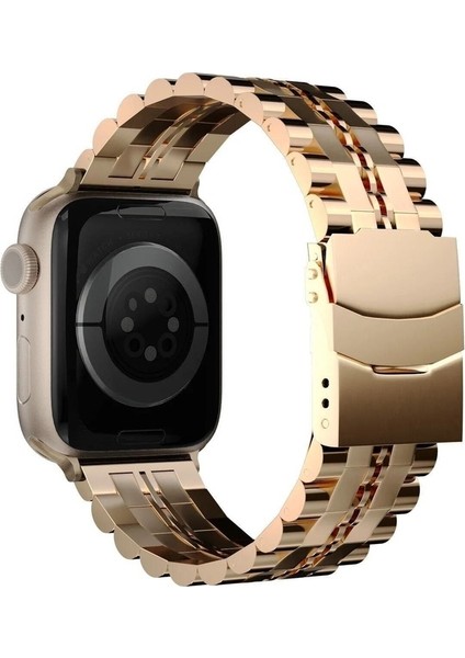 Apple Watch 3/Ultra Uyumlu Kordon Paslanmaz Metal Geçmeli Kayış, Rose Gol fiyatları