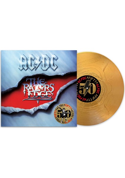 AC/DC - The Razor's Edge - 50. Yıl Dönümü Altın Külçe Renkli Lp - Plak