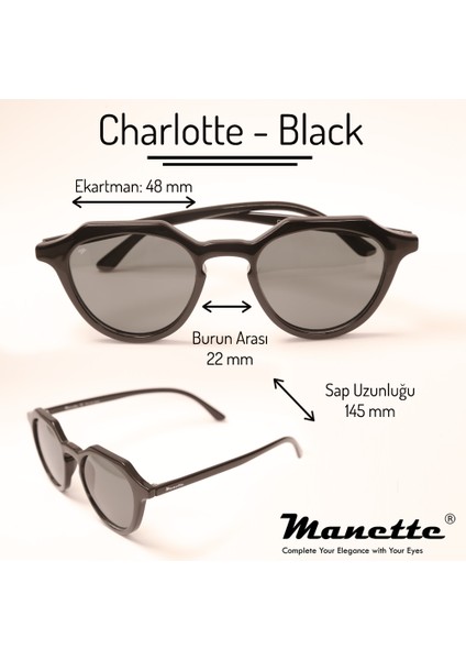 Charlotte Black -Black - Cam Yeşil Güneş Gözlüğü