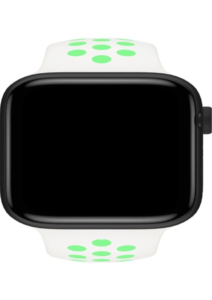Apple Watch 2/3/Ultra Uyumlu Kordon Silikon Spor Delikli Kayış, Beyaz - fiyatları