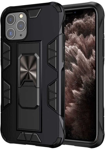 Apple iPhone 11 Pro Max Uyumlu Kılıf Volve Kapak, Siyah
