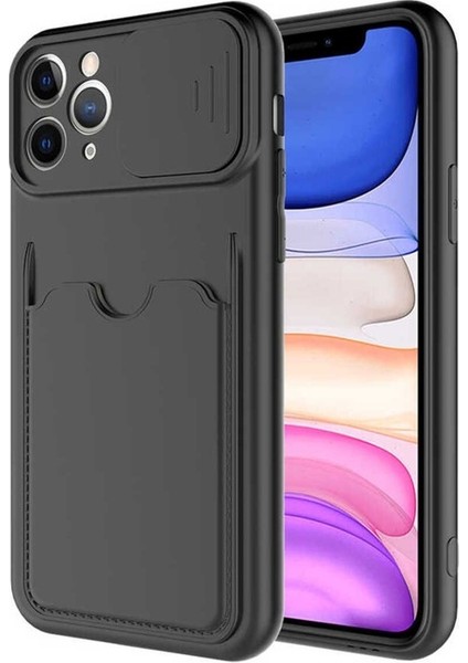 Megafox Teknoloji Apple iPhone 11 Pro Max Uyumlu Kılıf Kartix Kapak, Siyah