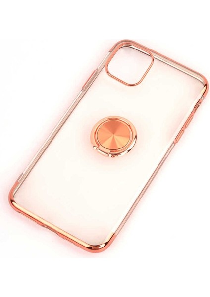 Megafox Teknoloji Apple iPhone 11 Pro Max Uyumlu Kılıf Gess Silikon, Rose Gold