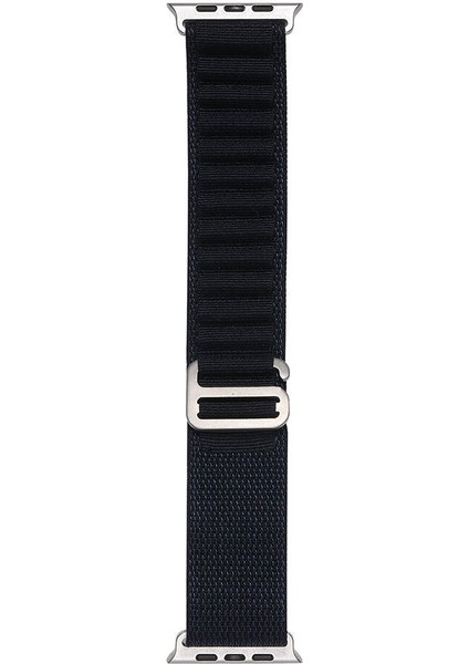 Apple Watch 3/42-44- Uyumlu Kordon Alpine Loop Örgü Işlemeli Kumaş Kayış, Midnight