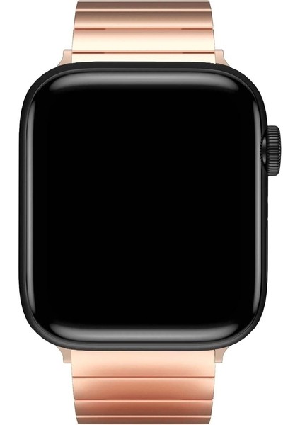 Apple Watch 3/Ultra Uyumlu Kordon Metal Paslanmaz Klipsli Kayış, Rose Gol fırsatları
