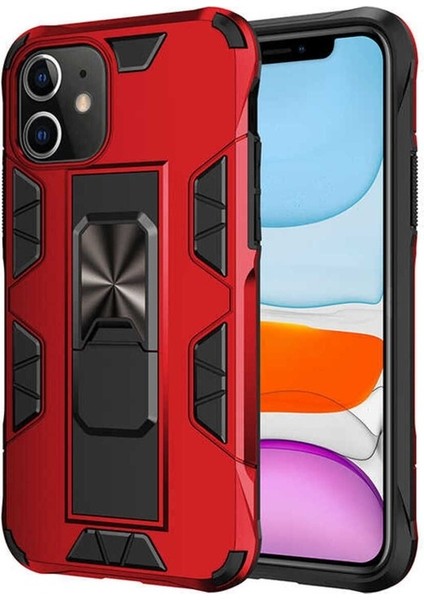Apple iPhone 11 Uyumlu Kılıf Volve Kapak, Kırmızı