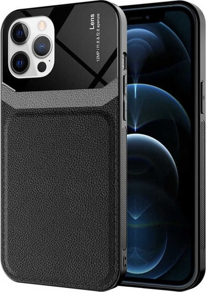 Apple iPhone 12 Pro Max Uyumlu Kılıf Emiks Kapak, Siyah