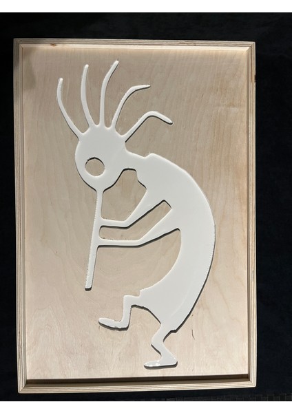 Cıgıl Wood Kokopellı Ahşap Bohem Tablo