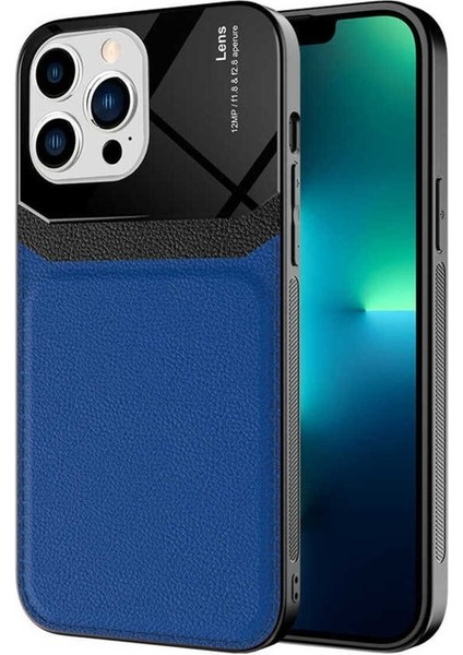 Apple iPhone 13 Pro Max Uyumlu Kılıf Emiks Kapak, Lacivert