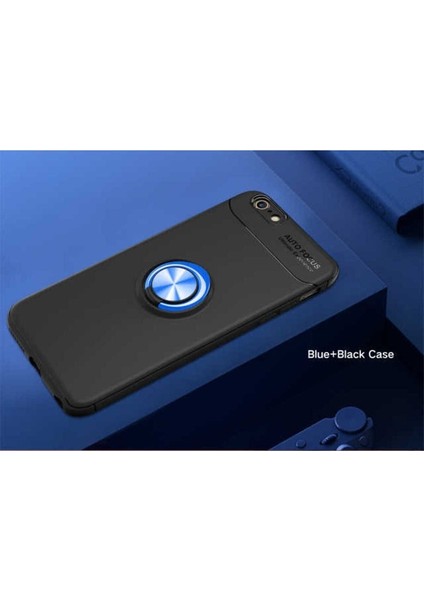 Apple iPhone 6 Plus Uyumlu Kılıf Ravel Silikon Kapak, Siyah-Mavi