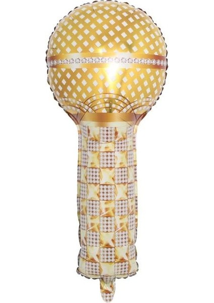 Altın Mikrofon Folyo Balon 84 cm