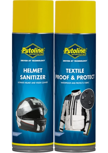 500 ml Aerosolputoline Tekstil Sıvı Koruma ve Temizleme & 500 ml Helmet Sanıtızer Putoline Temizlik Set-1