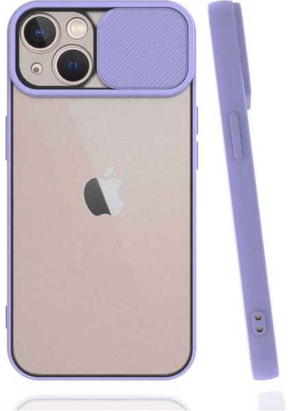 Apple iPhone 13 Uyumlu Kılıf Lensi Kapak, Lila