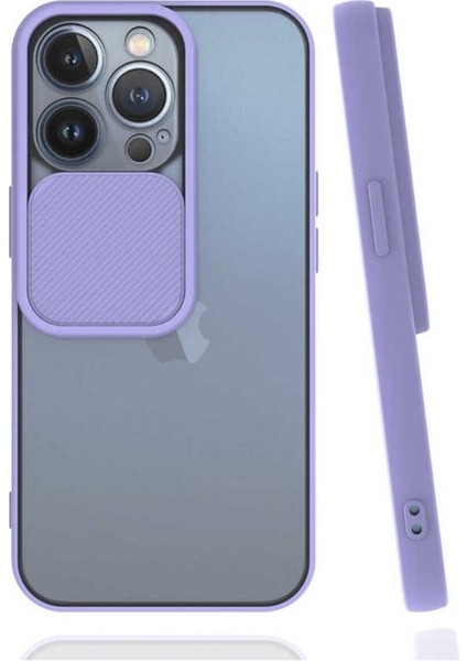 Apple iPhone 13 Pro Uyumlu Kılıf Lensi Kapak, Lila