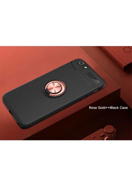 Apple iPhone 6 Plus Uyumlu Kılıf Ravel Silikon Kapak, Siyah-Rose Gold
