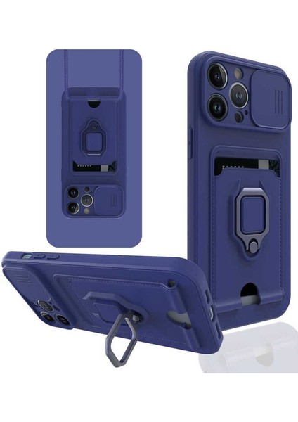 Apple iPhone 13 Pro Max Uyumlu Kılıf Pelit Kapak, Lacivert