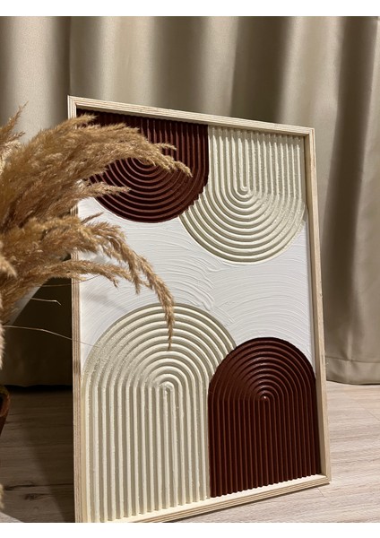 Cıgıl Wood Boho Brown Ahşap Bohem Tablo