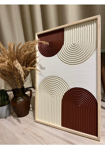 Cıgıl Wood Boho Brown Ahşap Bohem Tablo
