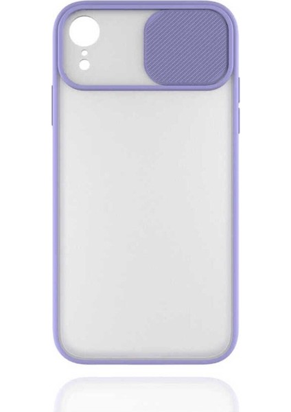 Apple iPhone Xr Uyumlu Kılıf Lensi Kapak, Lila