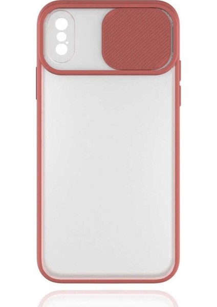 Apple iPhone x Uyumlu Kılıf Lensi Kapak, Pembe Açık