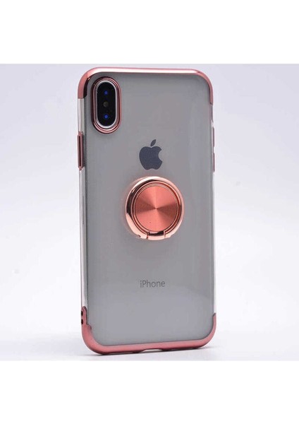 Megafox Teknoloji Apple iPhone Xs Max Uyumlu Kılıf Gess Silikon, Rose Gold