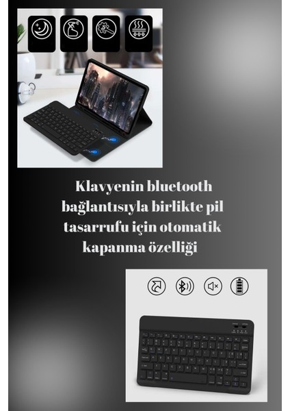 Samsung Galaxy X800 Tab S8 Plus Uyumlu 12.4 Inç Klavyeli Tablet Kılıf modelleri