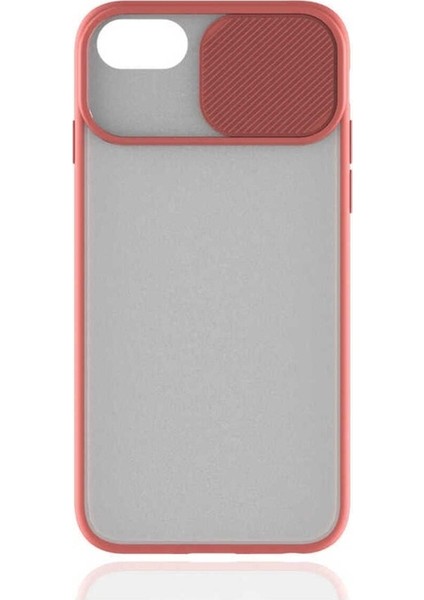 Apple iPhone 8 Uyumlu Kılıf Lensi Kapak, Pembe Açık