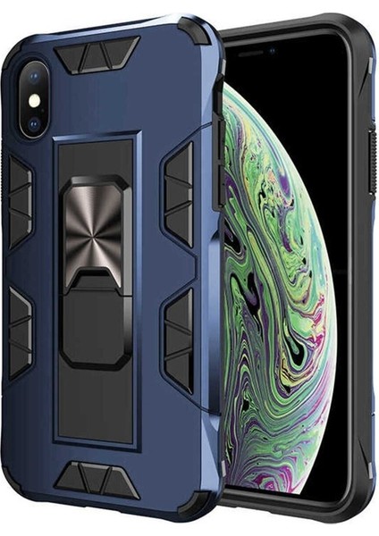 Apple iPhone Xs Max Uyumlu Kılıf Volve Kapak, Lacivert