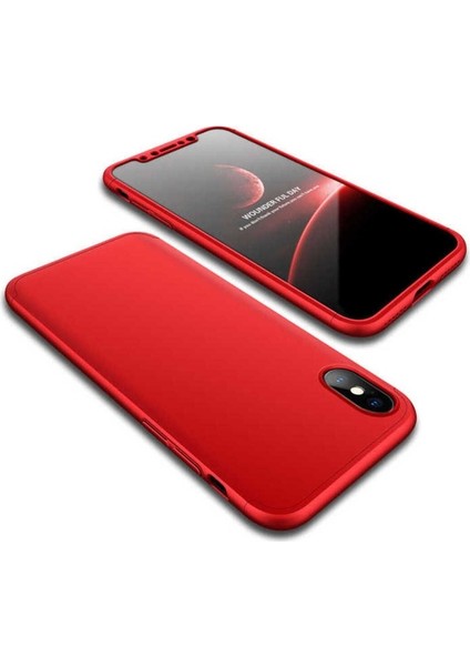 Apple iPhone x Uyumlu Kılıf Ays Kapak, Kırmızı