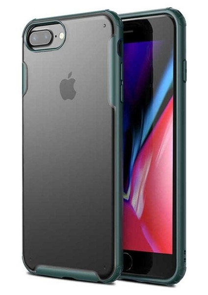 Apple iPhone 8 Plus Uyumlu Kılıf Volks Kapak, Koyu Yeşil