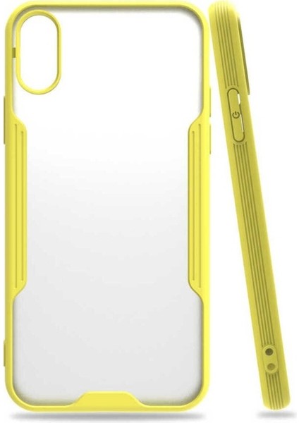 Apple iPhone Xs Uyumlu Kılıf Parfe Kapak, Sarı