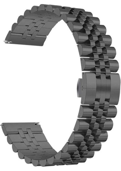 Huawei Gt2 / Gt2 Pro Uyumlu Kordon Paslanmaz Metal Klipsli Rolex Kayış, Siyah modelleri