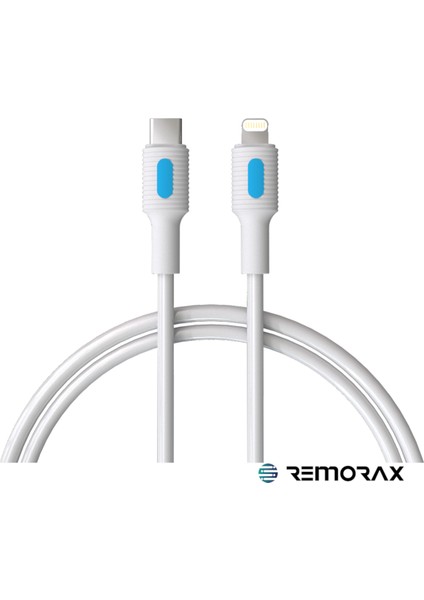Coral iPhone Uyumlu Power Delivery Type C-Lightning 120 Cm 27 Watt PD Mavi-Beyaz