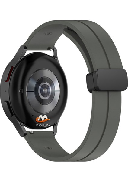 Huawei Gt2 / Gt2 Pro Uyumlu Kordon Silikon Magnetik Tokalı Spor Kayış, Koyu Gri