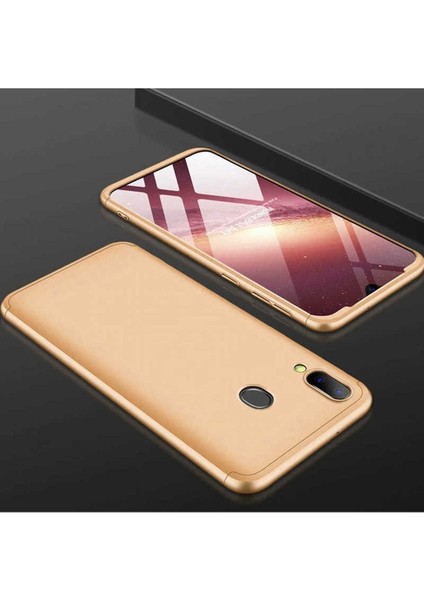 Huawei P Smart 2019 Uyumlu Kılıf Ays Kapak, Gold