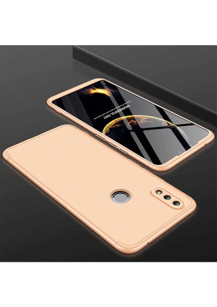 Megafox Teknoloji Huawei Honor Play Uyumlu Kılıf Ays Kapak, Gold