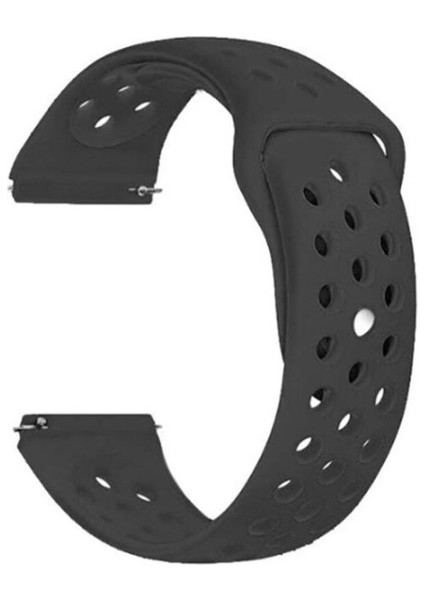 Huawei Gt2 / Gt2 Pro Uyumlu Kordon Silikon Nike Delikli Spor Kayış, Siyah modelleri