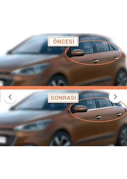 Hyundai I20 Krom Cam Çıtası 2015-2020 (4 Parça) Paslanmaz Çelik