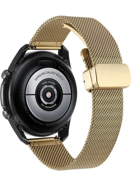 Huawei Gt2 / Gt2 Pro Uyumlu Kordon Paslanmaz Hasır Metal Magnetik Kayış, Gold fiyatları