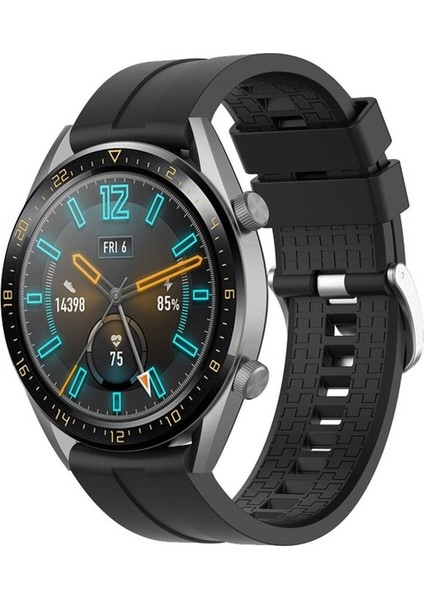 Huawei Gt2 / Gt2 Pro Uyumlu Kordon Silikon Spor Suya Dayanıklı Kayış, Siyah fiyatları